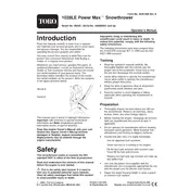 Toro Power Max 1028LE 38645 Snow Thrower manual cover