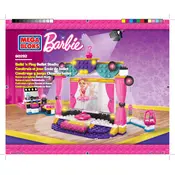 Mega Bloks Mattel Barbie Ballet Studio CXP28 Construction Set manual cover