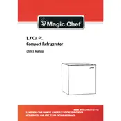 Magic Chef MCAR170B2 Refrigerator manual cover