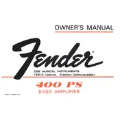 Fender 400 PS 1970-1975 Amplifier manual cover