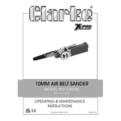 Clarke 3120179 CAT165 Air Belt Sander manual cover