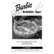 Fisher Price Mattel Barbie Bubblin Spa 72977 Toy manual cover