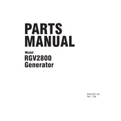 Subaru RGV2800 Generator manual cover