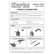 Clarke 6499635 CPPPSS Chemical Plunger Pump manual cover