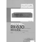 Rotel RX-830L Receiver manual cover