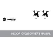 Horizon Fitness S3  2016 2016 Indoor Cycle manual cover