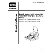 Toro Z Master Turbo Force Z450 74441 Mower manual cover