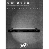 Peavey CS 200X Amplifier manual cover