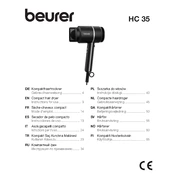 Beurer HC 35 Hair Dryer manual cover