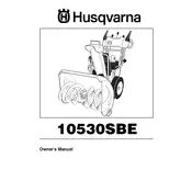 Husqvarna 10530SBE Snow Thrower manual cover