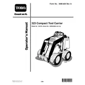 Toro 323 22318 Tool Carrier manual cover