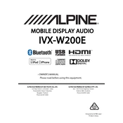 Alpine iVX-W200E manual cover