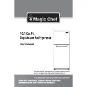 Magic Chef HMDR1000BE Refrigerator manual cover