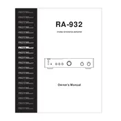 Rotel RA-932 Amplifier manual cover