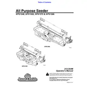 Kubota APS1548 Seeder manual cover