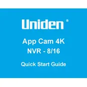 Uniden App Cam 4K NVR-8 Recorder manual cover