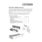 Citizen PHU-500 Printer manual cover