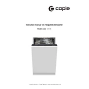 Caple Di476 Dishwasher manual cover