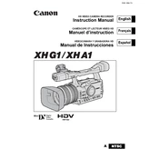 Canon XH A1 manual cover