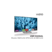 Vizio M601d-A3 TV manual cover