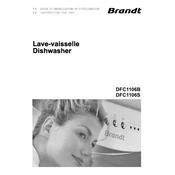 Brandt DFC1106B Dishwasher manual cover