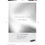 Samsung ME179KFETSR Microwave manual cover