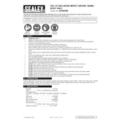 Sealey CP20VID Impact Driver manual cover