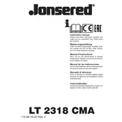 Jonsered LT 2318 CMA Lawn Mower 2015 manual cover