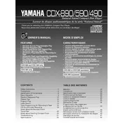 Yamaha CDX-490 Disc Player manual cover