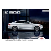 Kia K900 Car Navigation System 2016 Sedan manual cover