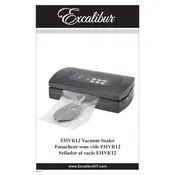 Excalibur EHVR12 Sealer manual cover