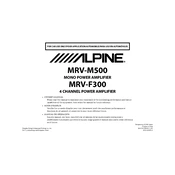 Alpine MRV-F300 manual cover