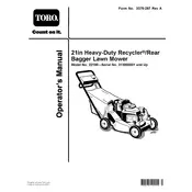 Toro Recycler 21-inch 22198 Mower manual cover