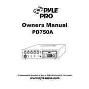 Pyle PD750A Amplifier manual cover