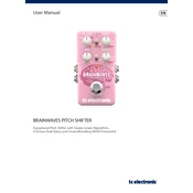 TC Electronic BRAINWAVES PITCH SHIFTER manual cover