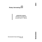 John Deere 475 Harvesting Equipment manual cover