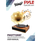 Pyle PNGTT12RBT Phonograph manual cover