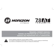 Horizon Fitness 7.8AT-04 Treadmill manual cover