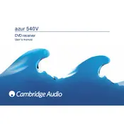 Cambridge Audio Azur 540V Receiver manual cover