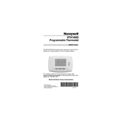 Honeywell RTH7400D Thermostat manual cover