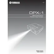 Yamaha DPX-1 Projector manual cover