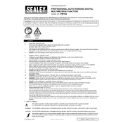 Sealey TM102 Multimeter manual cover