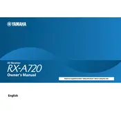 Yamaha RX-A720 Receiver manual cover