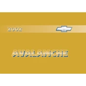 Chevrolet Avalanche 2002 manual cover