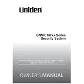 Uniden GNVR 16700 Security System manual cover