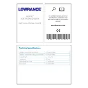 Lowrance Hook2 Ice Transducer manual cover