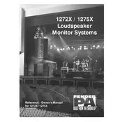 Fender 1272X 071-1272-200 Speaker manual cover