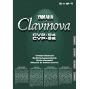 Yamaha Clavinova CVP-92 Piano manual cover