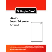 Magic Chef HMBR350BEF Refrigerator manual cover