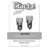 Clarke 3120183 CAT169 Air Filter manual cover